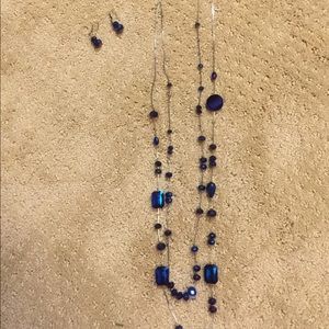 Blue jewelry set